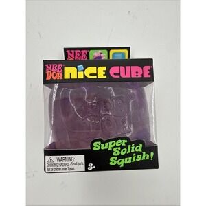 NEW Nee Doh  Nice Cube Super Solid Squish Toy    PURPLE NEW